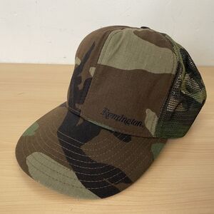 Remington Camo Camouflage Cap Hat Logo Hunting Outdoor Mesh Snapback USA Vintage